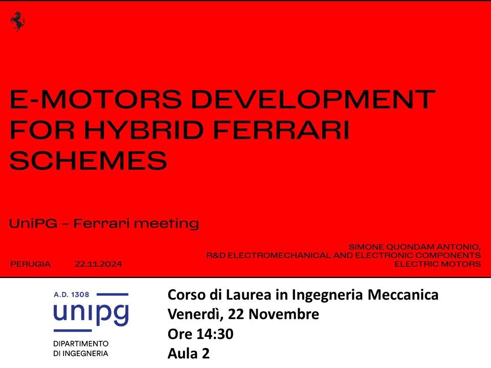 Unipg – Ferrari meeting